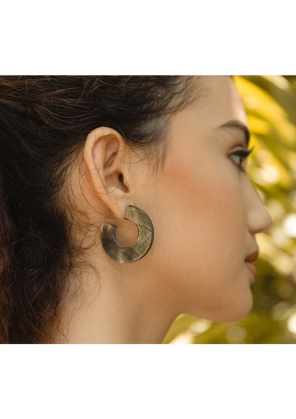 Makena Earrings In Gray El Yapımı Küpe