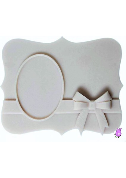 Kurdele Kabartma 14cm Çerçeve Silikon Kalıp K-322, Polyester Taş Tozu Alçı Kalıbı