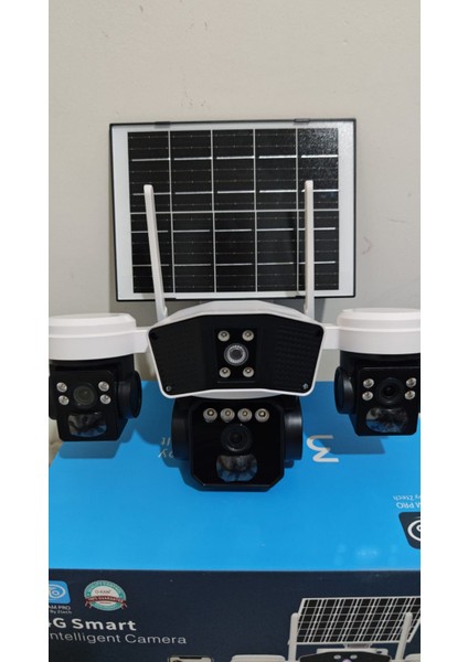 O-Kam 3936PRO 3 Kameralı 2025 Yeni Nesil Yapay Zeka 9 Mp Solar Panelli 4g Sim Kartlı Kamera
