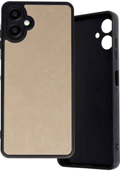 Samsung Galaxy A06 Kılıf Aras Deri Kapak - Pudra Glstd