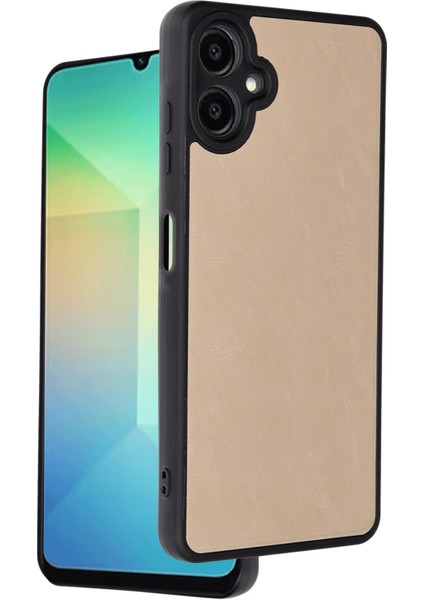 Samsung Galaxy A06 Kılıf Aras Deri Kapak - Pudra Glstd