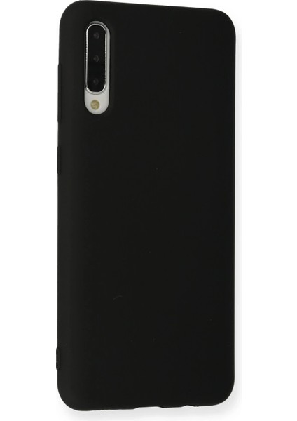 Samsung Galaxy A30S Kılıf Nano Içi Kadife Silikon - Siyah Glstd