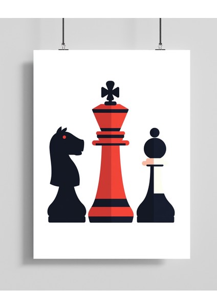 Santranç Minimalist Sanat Posteri