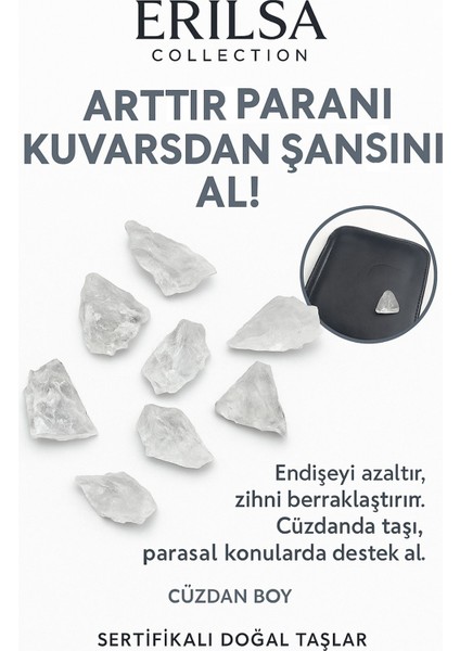 Sertifikalı Ham Cüzdan Boy Kristal Kuvars Taşı Kütle - Günlük Arınma ve Enerji Temizliği Taşı fiyatları