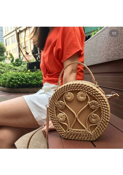 The Bardot Peacock Cage Bag El Yapımı Rattan El & Omuz Çantası fırsatları