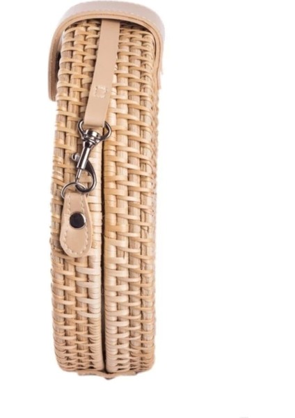 Alicia Natural Rattan Crossbody Bag El Yapımı Hasır Omuz Çantası