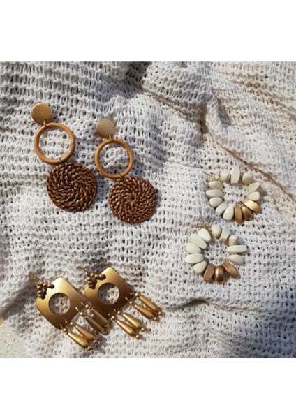 Lana Earring In Gold El Yapımı Küpe