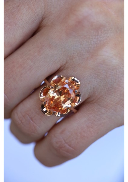 14 Ayar Altın Zultanit Taşlı Yüzük