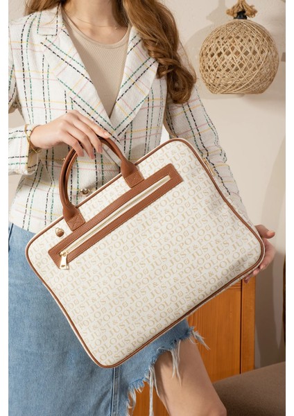 Kadın Baskılı Evrak ve Laptop Çantası modelleri