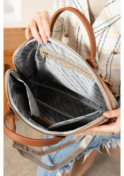 Kadın Baskılı Evrak ve Laptop Çantası modelleri