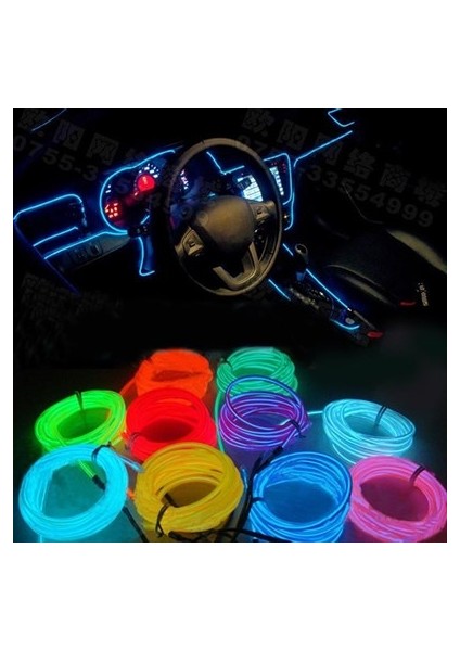 Şerit Sarı Neon 1mt 12V Kablo Tipi