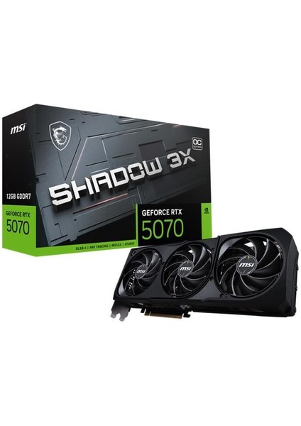Msı Geforce RTX5070 12G Shadow 3x Oc 12GB Gddr7 192BIT 1xhdmı 3xdp Ekran Kartı
