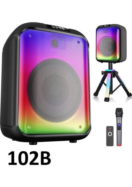 40 Watt 12 Inch Kablosuz Mikrofonlu Kumandalı Fm/bt/usb ve Tf Kart Trıpod Lu Anfili Hoparlör NDR-102B