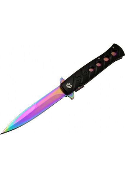 Venom K033 Gökkuşağı Kamp Çakı 23CM- Yarı Otomatik
