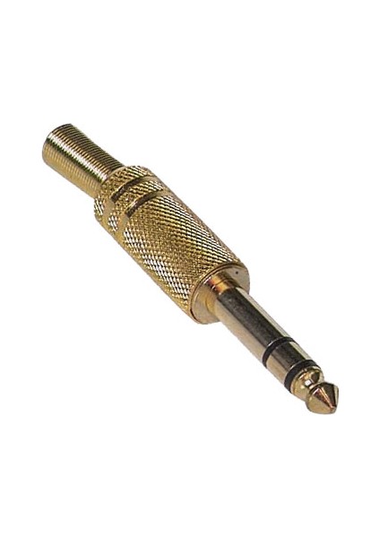 Gitar Jack Stereo Sarı Gold Metal Jack (4767) - AGT1907-1216