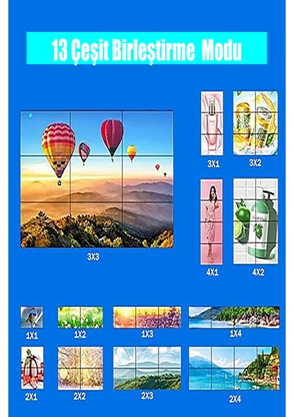 3x3 HDMI Vıdeo Wall Controller Duvar Panel Vıdeo 9 Ekran Genişletici Kontrol Cihazı indirimleri