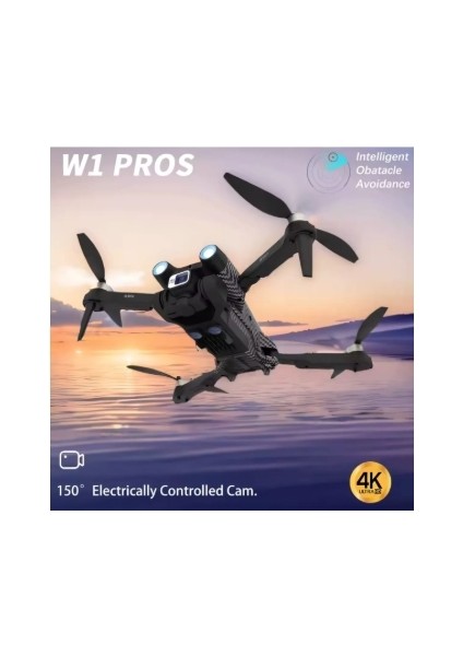 W1 Pro S 4K Hd Kamera Drone – Katlanabilir, Wifi Fpv, Fırçasız Motor, Engel Kaçınma, Mini Iha