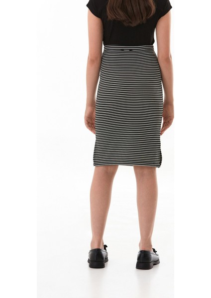 Çizgili Beli Lastikli Kız Çocuk Etek fırsatları