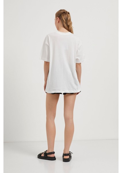 Armalıfe 2978 Kadeh Baskılı Bis Yaka Kadın T-Shırt indirimleri