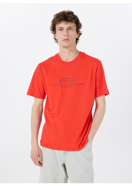 Bisiklet Yaka Kırmızı Erkek T-Shirt 12288375_JORREMINDER Tee Ss Crew Ne