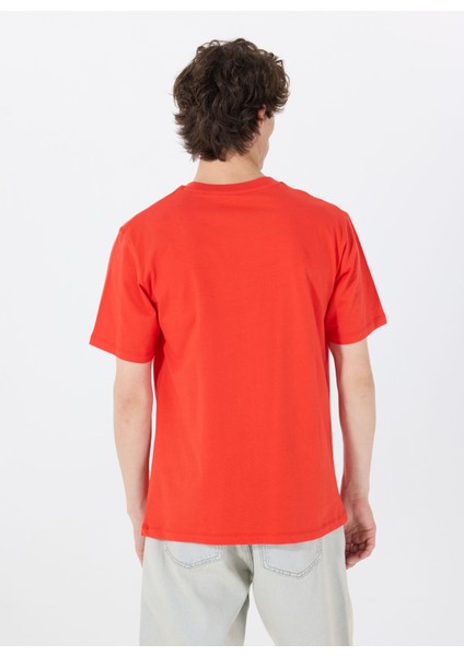 Bisiklet Yaka Kırmızı Erkek T-Shirt 12288375_JORREMINDER Tee Ss Crew Ne