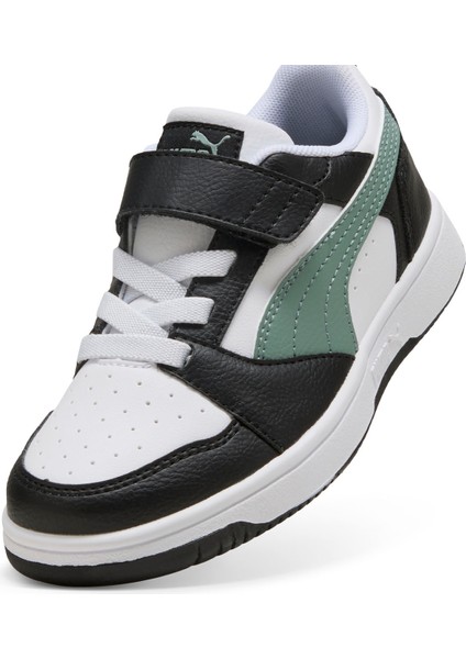 Siyah - Yeşil Erkek Çocuk Yürüyüş Ayakkabısı 39741920-Puma Rebound V6 Lo Ac+ Ps
