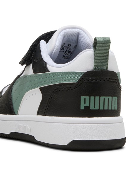 Siyah - Yeşil Erkek Çocuk Yürüyüş Ayakkabısı 39741920-Puma Rebound V6 Lo Ac+ Ps
