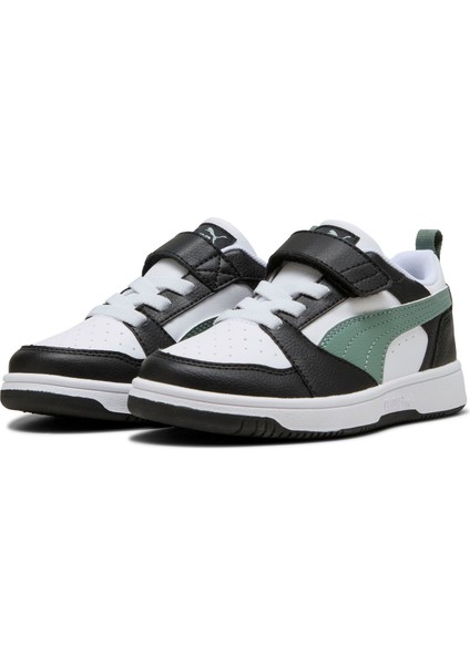 Siyah - Yeşil Erkek Çocuk Yürüyüş Ayakkabısı 39741920-Puma Rebound V6 Lo Ac+ Ps
