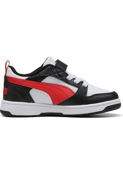 Siyah - Beyaz - Kırmızı Erkek Çocuk Yürüyüş Ayakkabısı 39741904-Puma Rebound V6 Lo Ac+ Ps