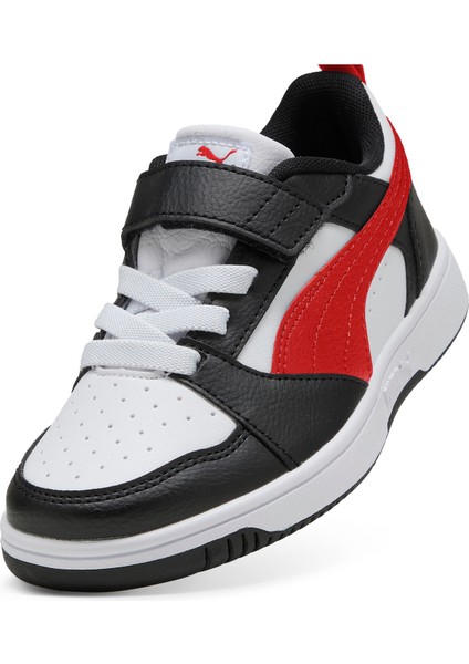 Siyah - Beyaz - Kırmızı Erkek Çocuk Yürüyüş Ayakkabısı 39741904-Puma Rebound V6 Lo Ac+ Ps modelleri