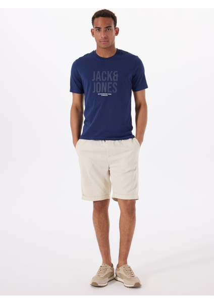 Bisiklet Yaka Lacivert Erkek T-Shirt 12288525_JCOTONAL Tee Ss Crew Neck