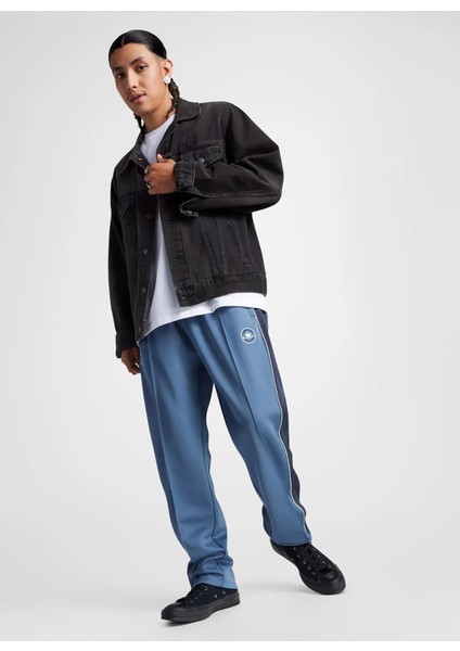 10027328.480 Retro Track Pants Mavi Lastikli Bel Regular Fit Düz Erkek Eşofman Altı