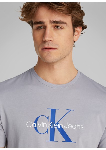 Açık Gri Erkek T-Shirt LV040EM286G71 Ss Hero Monologo 30S
