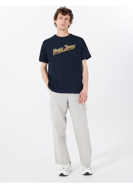 Bisiklet Yaka Desenli Lacivert Erkek T-Shirt M5GI54K8FQ4A71W Gj Ss Cn Reg 1981 fiyatları