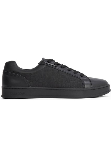 Siyah Erkek Sneaker Low Top Lace Up Eyelet Jaq Mono
