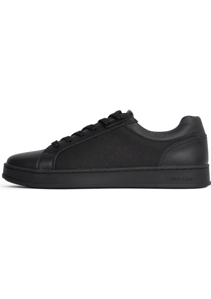 Siyah Erkek Sneaker Low Top Lace Up Eyelet Jaq Mono