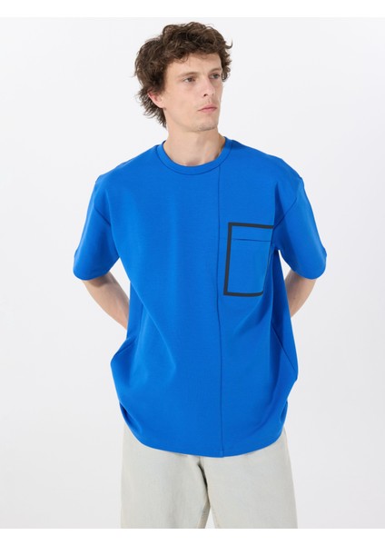 Gmg Fırenze Bisiklet Yaka Saks Erkek T-Shirt GU25MSS03022