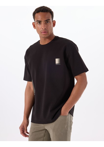 Gmg Fırenze Bisiklet Yaka Siyah Erkek T-Shirt GU25MSS03025