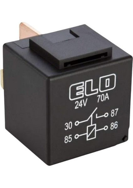 24V RÖLE 4 UÇLU 70 A (2 UÇ KÜÇÜK / 2 UÇ BÜYÜK) (6.3 MM / 9.5 MM) (30-85-86-87)