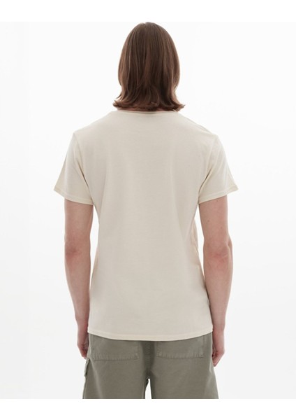 Erkek Basıc Sıfır Yaka Kısa Kollu Regular Bej T-shırt modelleri