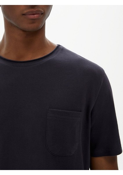 Erkek Basıc Sıfır Yaka Kısa Kollu Regular Lacivert T-shırt fırsatları