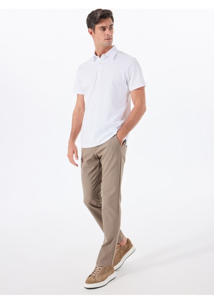 Normal Bel Normal Paça Standart Vizon Erkek Pantolon BBFW24MPT017