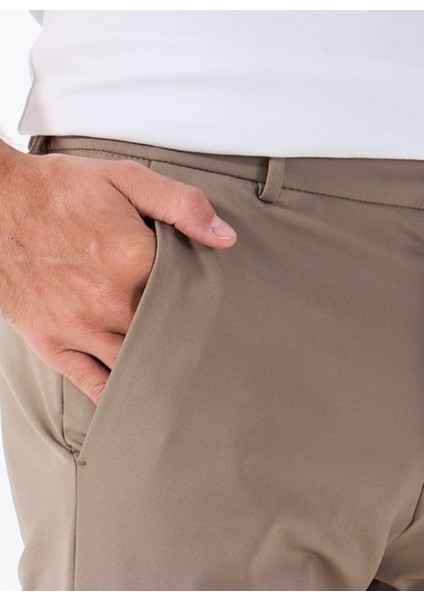 Normal Bel Normal Paça Standart Vizon Erkek Pantolon BBFW24MPT017