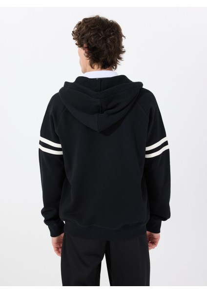 Bisiklet Yaka Siyah Erkek Sweatshırt M5GQ26KCPR1JBLK Gj Zıp Hood Reg G fırsatları