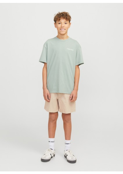 Lastikli Bel Normal Krem Erkek Çocuk Şort 12275013