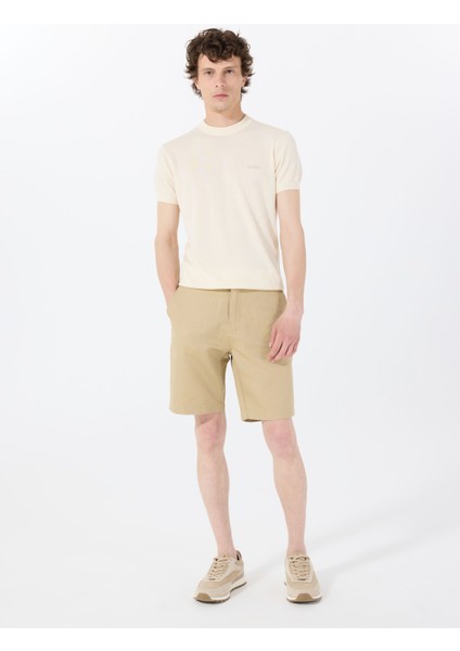 Bisiklet Yaka Standart Desenli Beyaz Erkek Kazak M4GR05Z3DN1G047 Cornell Washed Ss fiyatları