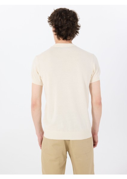 Bisiklet Yaka Standart Desenli Beyaz Erkek Kazak M4GR05Z3DN1G047 Cornell Washed Ss indirimleri