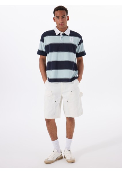Desenli Mavi Erkek Polo T-Shirt M5GP30KCPS1S76R Gj Ss Strıpe Rugby fiyatları