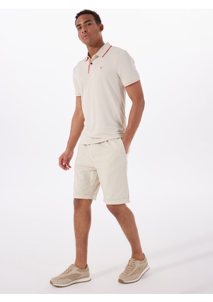 Slim Fit Krem Erkek Şort M5GD55WH4EAG1CV Axel Short Co Lın