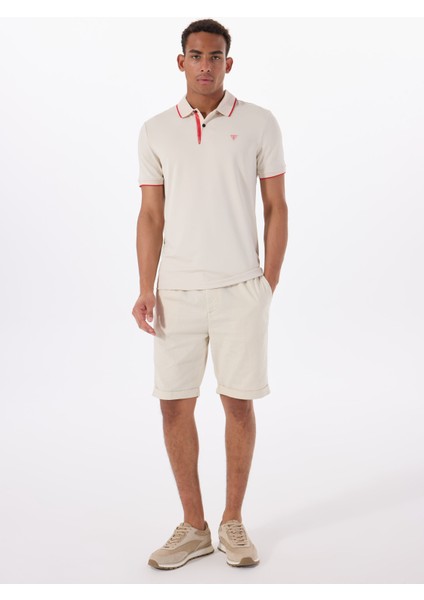 Slim Fit Krem Erkek Şort M5GD55WH4EAG1CV Axel Short Co Lın